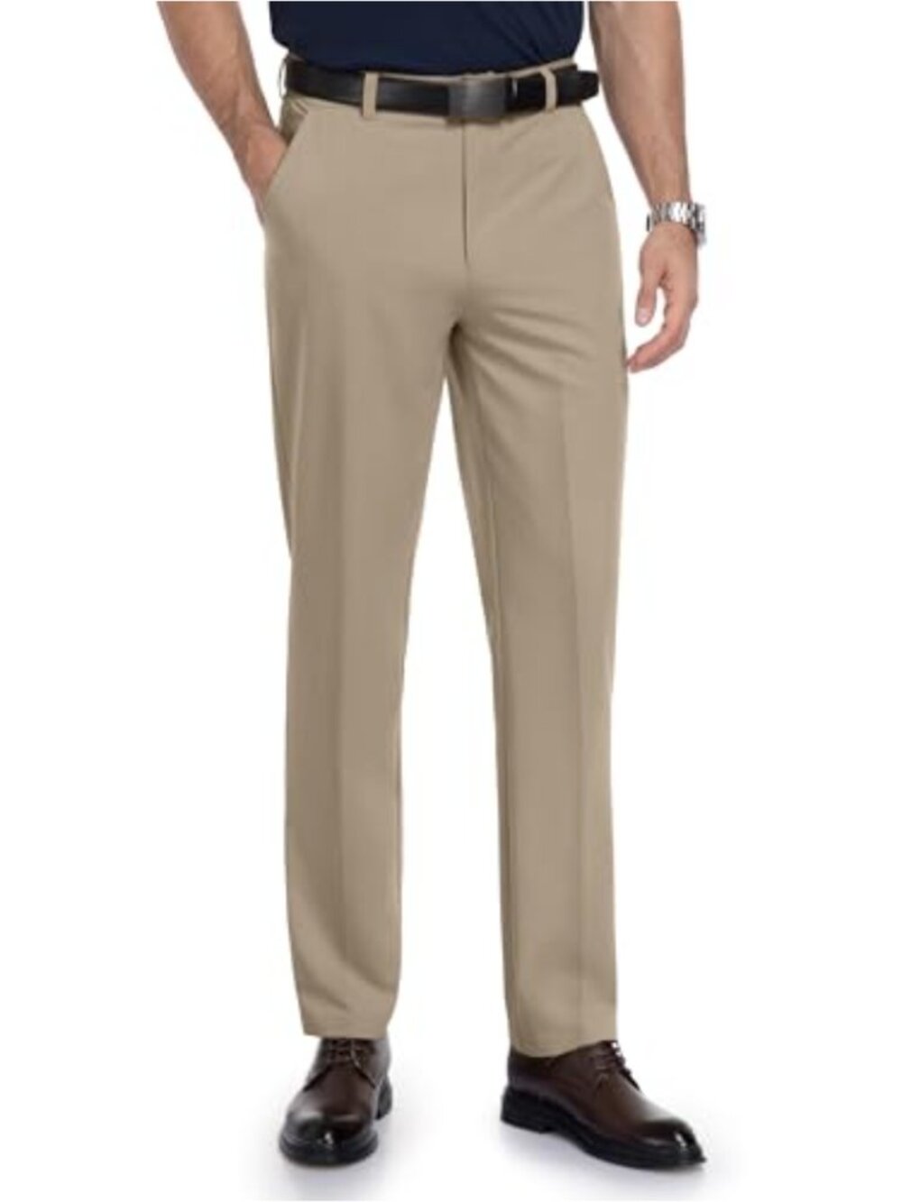 Men's Tall Dress Pants 34/36/38 Inseam Classic Fit Straight Leg Business Casual